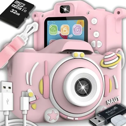 APARAT FOTOGRAFICZNY CYFROWY DLA DZIECI 40Mpx KAMERA ZABAWKA GRY+KARTA 32GB