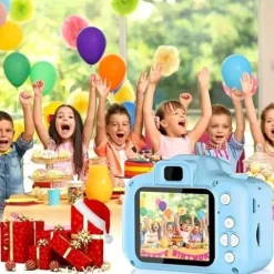 APARAT FOTOGRAFICZNY DLA DZIECI DZIECKA CYFROWY NIEBIESKI KOTEK