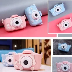 APARAT FOTOGRAFICZNY DLA DZIECI KOTEK CYFROWY KAMERA MOTYWY GRY EFEKTY LCD