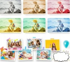 APARAT FOTOGRAFICZNY DLA DZIECI KOTEK CYFROWY KAMERA MOTYWY GRY EFEKTY LCD