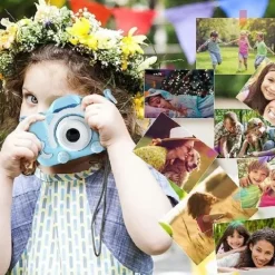 APARAT FOTOGRAFICZNY DLA DZIECI KOTEK CYFROWY KAMERA MOTYWY GRY EFEKTY LCD