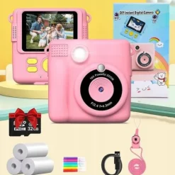APARAT POLAROID NATYCHMIASTOWY DLA DZIECI FILMÓW ZDJĘĆ DRUK TERMICZNY 32GB