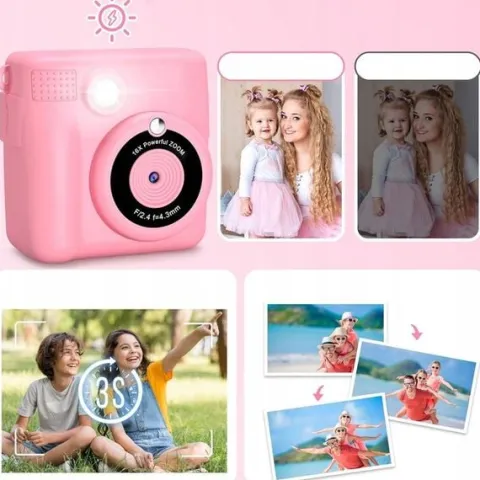 APARAT POLAROID NATYCHMIASTOWY DLA DZIECI FILMÓW ZDJĘĆ DRUK TERMICZNY 32GB