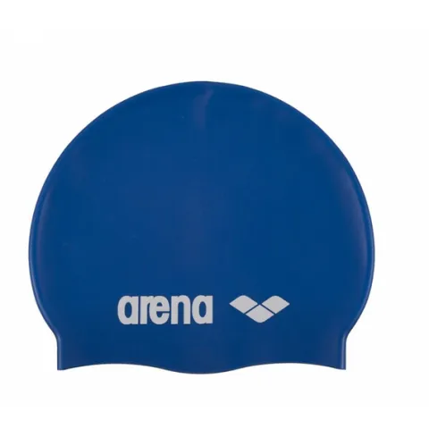 ARENA CZEPEK SILIKONOWY CLASSIC SILICONE BASEN TRENING SKYBLUE WHITE