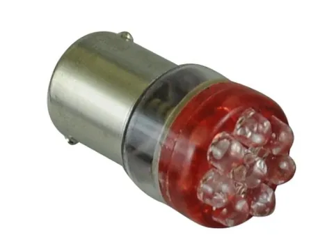 żarówka 8 LED ba15s R10W P5W postojowa tylna 12v czerwona