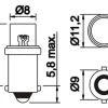 żarówka LED ba9s T4W biała zimna 24v TIR BUS