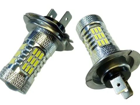 żarówka LED H7 45 SMD z soczewką mocna dzienne DRL 12v 24v kpl 2 SZT
