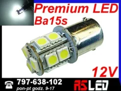 żarówka LED P21W ba15s 13 SMD biała zimna 12v