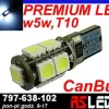 żarówka LED T10 9 Premium LED SMD 12v biała zimna canbus w5w