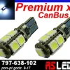żarówka LED T10 9 Premium LED SMD 12v biała zimna canbus w5w kpl 2 SZT