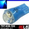 żarówka LED T10 SMD soczewka w5w w3w niebieska 12v wysoka jakość