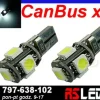 żarówka LED T10 5 SMD w5w w3w biala zimna 12v EKO CANBUS can bus 2 SZT