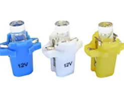 żarówka LED T5 w oprawie B8.3D do licznik zegar 12v KOLORY