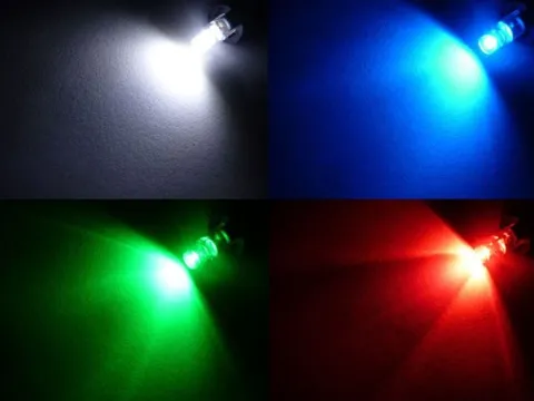 żarówka LED T5 w oprawie B8.4D do zegar licznik 12v KOLORY
