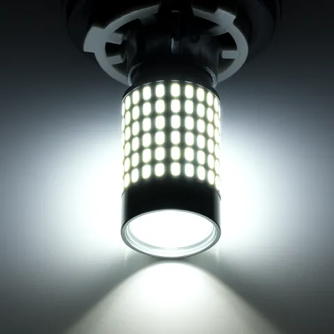 ŻARÓWKA P21W 144 SMD SOCZEWKA BA15S SYMETRYCZNA
