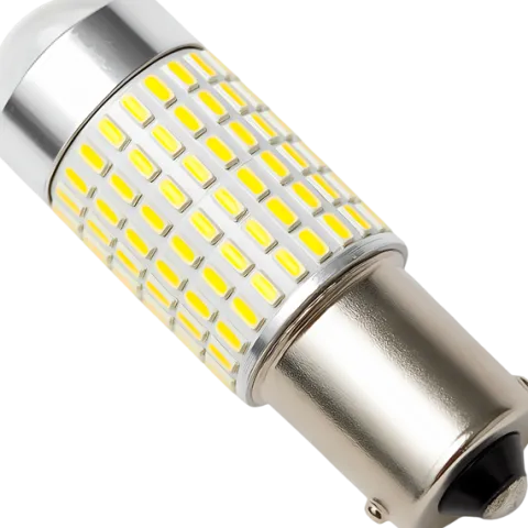 ŻARÓWKA P21W 144 SMD SOCZEWKA BA15S SYMETRYCZNA
