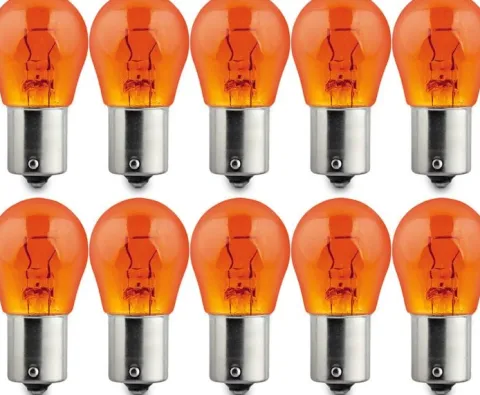 ŻARÓWKI HALOGENOWE PY21W BAU15S 24V 21W AMBER 10SZ