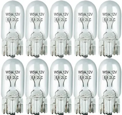 Żarówki halogenowe W5W T10 5W W2.1x9.5d 12V 10szt. (E8)
