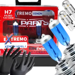 Żarówki H7 12V 55W Einparts Extremo Xenon Effect Super Białe + Gratis W5W