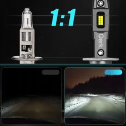 ŻARÓWKI LED H1 QERK 1 DO 1 WIĘCEJ ŚWIATŁA CAN RETROFIT IDEALNIE DOPASOWANE