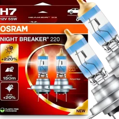 ŻARÓWKI OSRAM NIGHT BREAKER 220% H7 MOCNE BIAŁE ŚWIATŁO 58W KOMPLET 2SZT