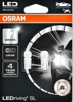 ŻARÓWKI OSRAM W5W 6000K WHITE LEDriving MOCNE BIAŁE ŚWIATŁO