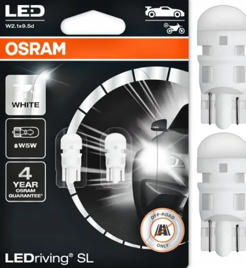 ŻARÓWKI OSRAM W5W 6000K WHITE LEDriving MOCNE BIAŁE ŚWIATŁO