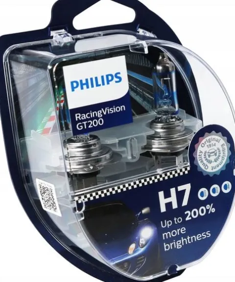 ŻARÓWKI PHILIPS H7 RacingVision GT200 +200%