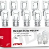 Żarówki W21/5W AMiO 21/5W 12V T20 Dwuwłóknowe Pozycja Dzienne Stop 10 szt