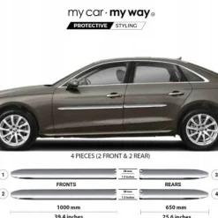 Audi A4 B9 Sedan - Listwy CHROM na drzwi ochronne