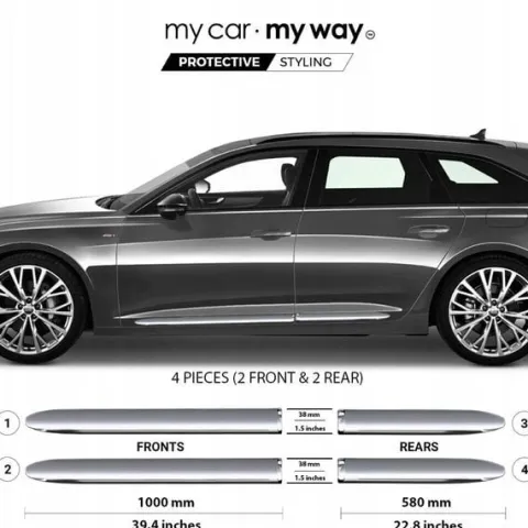Audi A6 C8 Avant Kombi Listwy CHROM Drzwi Ochronne