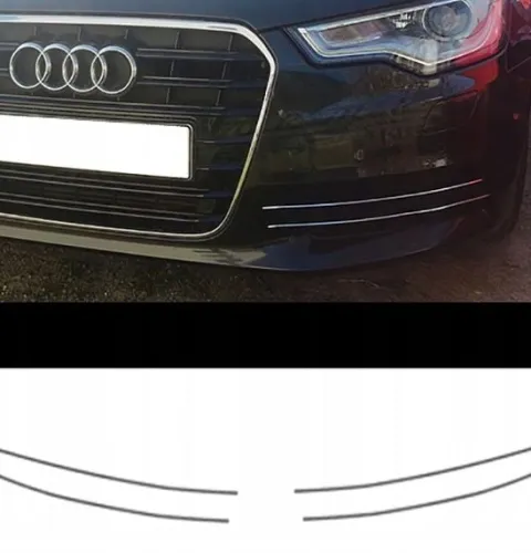 Audi A6 C7 - CHROM GRILL Zderzak Atrapa Przedni