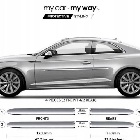 Audi A5 F53, F5P 2017+ Listwy CHROM Drzwi Ochronne