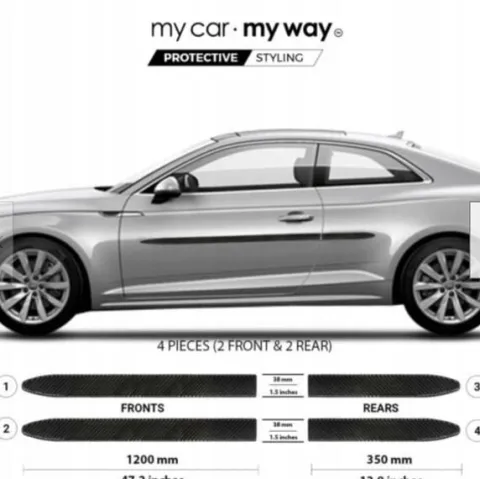 Audi A5 17-22 - Listwy CZARNE Boczne Drzwi