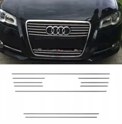 AUDI A3 8PA 8P S3 Listwy CHROM GRILL atrapa Tuning