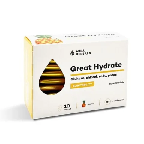 AURA HERBALS Great Hydrate - Elektrolity - smak ananasowy (10 szt.)