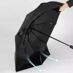Automatyczna Parasolka Czarna Parasol Mocny Włókno
