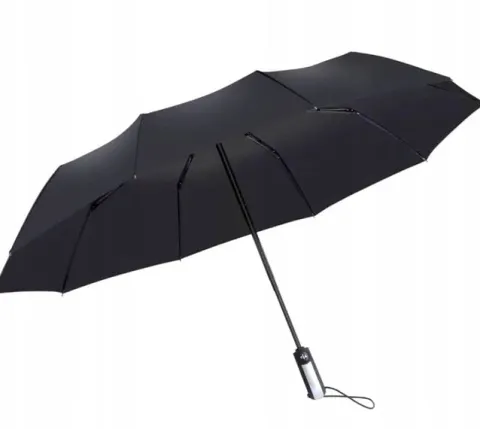 Automatyczna Parasolka Czarna Parasol Mocny Włókno