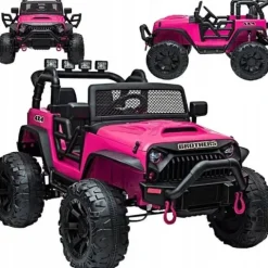 Auto na akumulator Jeep JC666 Różowy Lakierowany