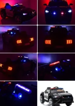 AUTO POLICJA, DŹWIĘKI, MIĘKKIE KOŁA EVA, MIĘKKIE SIEDZENIE/BBH0007