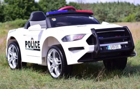 AUTO POLICJA, DŹWIĘKI, MIĘKKIE KOŁA EVA, MIĘKKIE SIEDZENIE/BBH0007