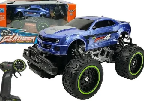 Auto Zdalnie Sterowane R/C Wysokie Koła Niebieskie
