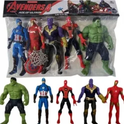 AVENGERS ZESTAW 5 FIGUREK FIGURKI AKCJI SUPERBOHATEROWIE HULK