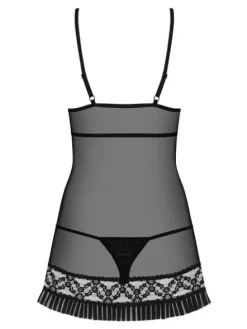 837-BAB-1 babydoll i stringi czarne - jak Ty to robisz?! Obsessive S/M