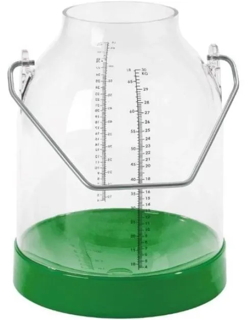 Bańka udojowa, tworzywo, zielony, 30 l, uchwyt 143 mm, Kerbl