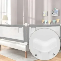 BARIERKA OCHRONNA ECOTOYS 150 CM REGULOWANA SOLIDNA KONSTRUKCJA