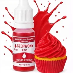 BARWNIK SPOŻYWCZY W PŁYNIE CZERWONY BARWNIKI DO TORTU CIAST MASY LODÓW