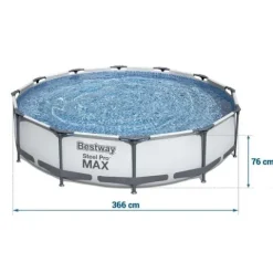 Basen ogrodowy stelażowy 366 x 76 cm 9w1 Bestway 56416