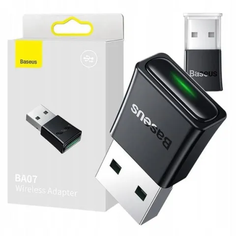 BASEUS PRZENOŚNY BEZPRZEWODOWY ADAPTER USB ODBIORNIK NADAJNIK BLUETOOTH 5.3