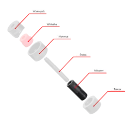 BAUDAT - ADAPTER-REDUKCJA ŚRUBY DZIURKARKI 3/4" na 3/8"